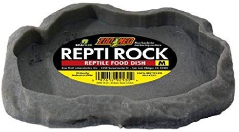 Zoo Med Repti Rock – Reptile Food Dish Medium (7.25″ Long x 5.9″ Wide) – Pack of 12