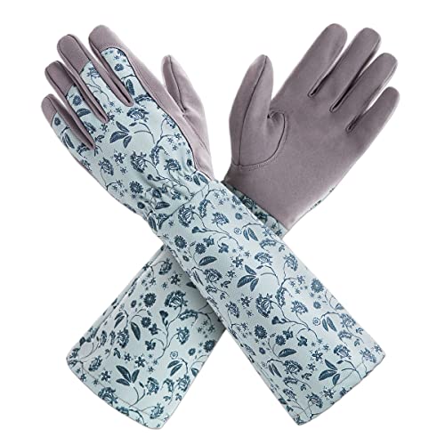 KAYGO Garden gloves women, KG129LG, For Every Beautiful Women and Her Lovely long gardening gloves(Large_Long Forearm)