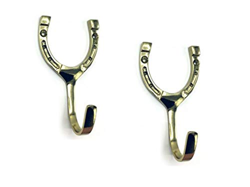 Horseshoe Hook, 4″ X 2.5″, Set of 2 (Brass)
