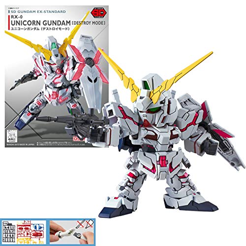 Bandai Hobby – Gundam UC – 005 Unicorn Gundam (Destroy Mode), SD EX-Standard