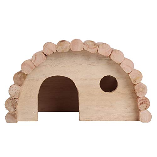Wooden Hamster House, Arched Hideout Small Animal Hideout Hamsters Nesting Habitat for Gerbils Chinchillas Guinea Pigs Small Animals