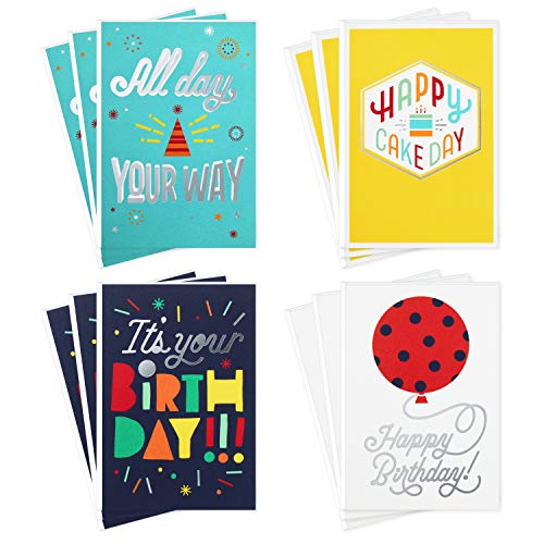 Hallmark Birthday Cards Assortment, Happy Cake Day (12 Cards with Envelopes)