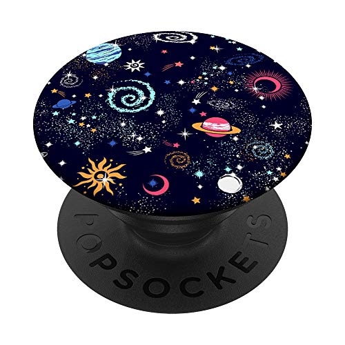Cute Moon Space Galaxy Planets Universe PopSockets PopGrip: Swappable Grip for Phones & Tablets