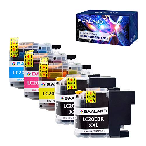 LC20E XXL Ink Cartridges Super High Yield Replacement for Brother LC20E LC20EXXL Ink Cartridge Compatible for MFC-J985DW MFC-J5920DW MFC-J775DW MFC-J985DWXL Printer ((5-Pack)