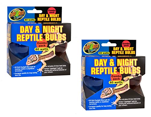 Zoo Med Day & Night Reptile Bulbs Combo Pack 60 Watts – Combo Pack – Pack of 2
