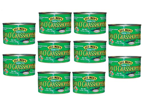 Zoo Med Can O’ Jumbo Sized Grasshoppers 1.2 oz – Pack of 10