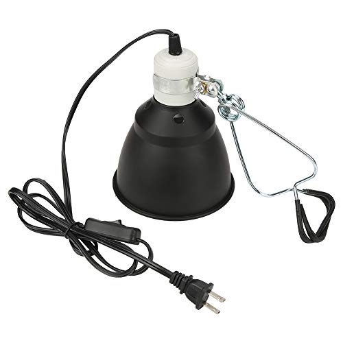 Sheens E27 Reptile Heat Light Bulb Holder Light Bracket Light Dome Support Fixture Clamp Lamp Holder for Reptile Terrarium (No Bulb Included) (110V)
