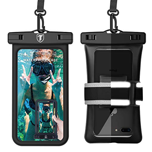 Tekcoo Waterproof Phone Case [Floating] IPX8 Pouch Dry Bag & Reflective Armband for Samsung Galaxy S23 Ultra Note 20 10 Plus S22 S21 FE A13 A03S A14 A23 A53 5G iPhone 14 13 12 11 Pro Max Xs XR 8 7 SE