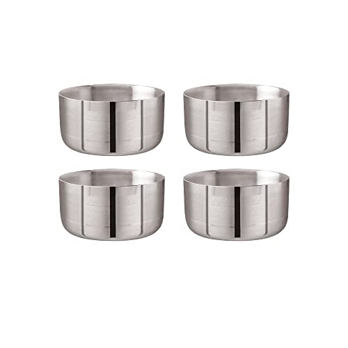 Neelam Stainless Steel 5.5 (22g) D.t. Sadi Vati, 200 ml, 4-Piece, Silver | The Storepaperoomates Retail Market - Fast Affordable Shopping