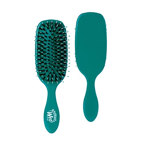 Pet Hair Brush by Wet Brush, Smooth & Shine Dog and Cat Brush – De-Shedding Comb & Dematting Tool for Grooming Long or Short-Haired Dogs – Tangle-Free for Less Pulling & Tugging – Teal