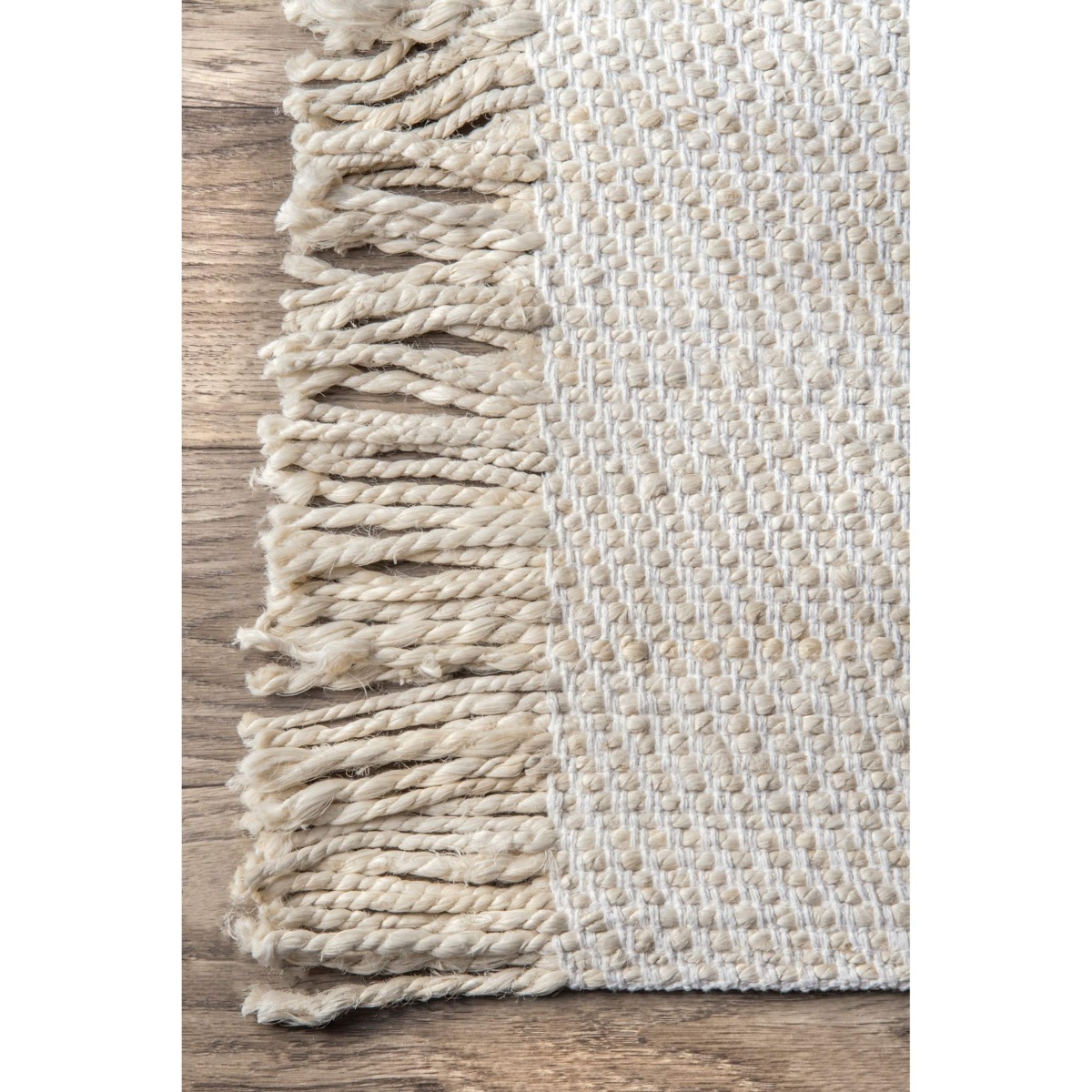 nuLOOM Fenella Flatweave Jute Area Rug, 5′ x 8′, Ivory | The Storepaperoomates Retail Market - Fast Affordable Shopping
