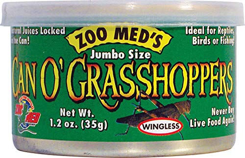 Zoo Med Can O’ Jumbo Sized Grasshoppers 1.2 oz – Pack of 4