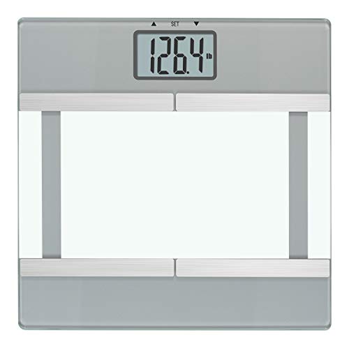InstaTrack igital Bathroom Scale with Body Fat/BMI Monitoring Plus Athlete Mode, One Size, Silver