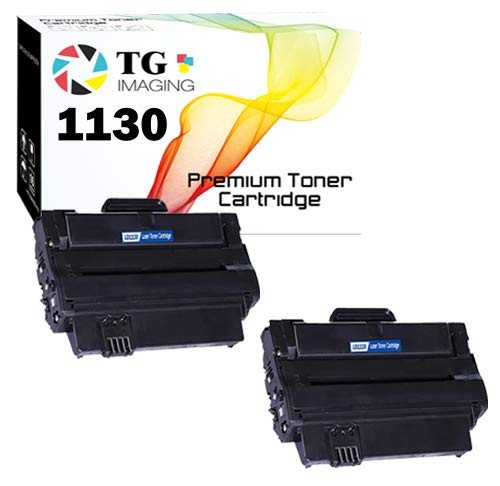 2-Pack TG Imaging 2xBlack Compatible 1130 Toner Cartridge Replacement for Dell 1130 1130N (High Yield) use in1130 1130n 1133 1135n Printer (Black)