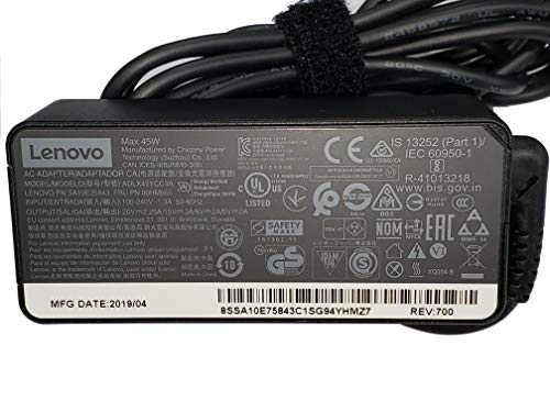 New Lenovo Original Laptop Charger 45W watt USB Type C AC Power Adapter – Lenovo ThinkPad Yoga Miix,X280 T480 T480s T580 E480,MIIX5 Pro,X1 Carbon 2017 2018,X1 Tablet