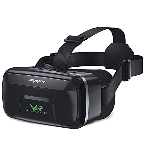 FIYAPOO VR Glasses, Suitable for 3D Movies and Games VR 3D Virtual Reality Glasses, Compatible with 4.7-6.53 inches Android iPhone Smart Phone High-Definition VR 3D Glasses, Light and Comfortable