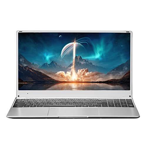 【8GB/Office 2019】 15.6-inch FHD Large Screen high-Performance Laptop high Speed celeron J3455 8G RAM 512GB SSD Luminous Keyboard/USB 3.0/HDMI/Win10 PC Computer with Mouse (64G+420G, Silver)