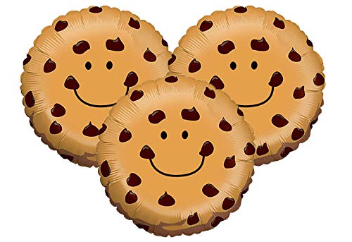 Set of 3 Chocolate Chip Cookie 21″ Foil Party Balloons