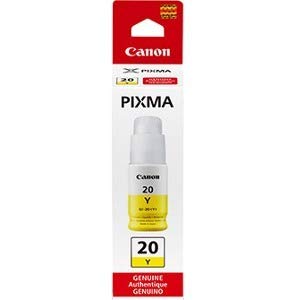 Canon GI-20 Yellow Ink Bottle, Compatible to PIXMA G6020 and G5020 MegaTank Printers