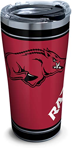 Tervis Triple Walled Arkansas Razorbacks Insulated Tumbler Cup Keeps Drinks Cold & Hot, 20oz – Stainless Steel, Campus