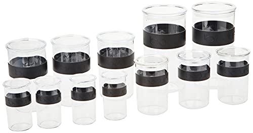 Bodum Presso Shatterproof Storage Jar 12 Piece Set, Black