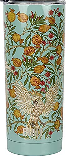 BUILT Insulated Travel Mug with Lid, V&A Cockatoo Design, Stainless Steel, 590 ml