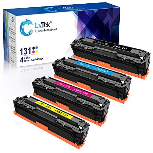 LxTek Remanufactured Toner Cartridges Replacement for Canon 131 to use with LBP7110Cw MF624Cw MF628Cw MF8280Cw Printer (Black, Cyan, Magenta, Yellow, 4 Pack)