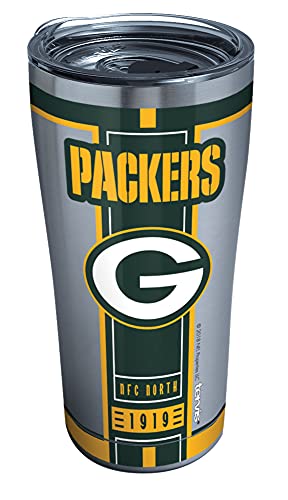 Tervis Triple Walled NFL Green Bay Packers Insulated Tumbler Cup Keeps Drinks Cold & Hot, 20oz – Stainless Steel, Blitz