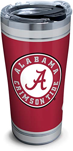 Tervis Triple Walled University of Alabama Crimson Tide Insulated Tumbler Cup Keeps Drinks Cold & Hot, 20oz – Stainless Steel, Campus