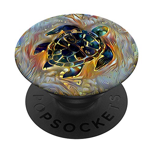 Phone Grip Sea Turtle Watercolor – Artistic Paint Design PopSockets PopGrip: Swappable Grip for Phones & Tablets