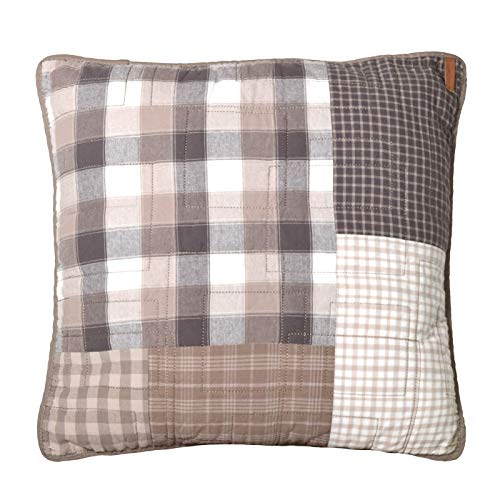 Donna Sharp Throw Pillow – Smoky Square Contemporary Decorative Throw Pillow with Patchwork Pattern – Square