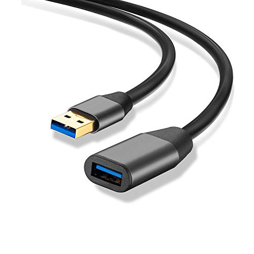 USB 3.0 Extension Cable 15ft,XXONE,Aluminum Alloy USB Cable SuperSpeed USB 3.0 Type A Male to Female Extension Cord for Printer,Playstation, Xbox,USB Flash Drive,Card Reader, Hard Drive, Keyboard