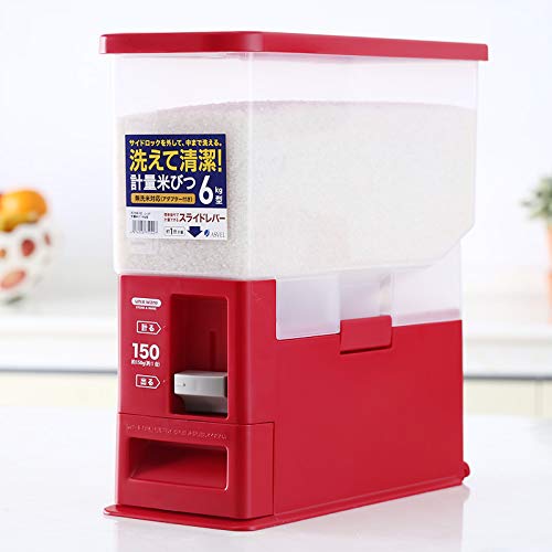 Rice Dispenser Container Cereal Bean Storage Bin Kitchen Organizer Flour Storage Sealed Box With Each Dispensing 150gram(1 CUPS)-12kgs 26.5 lb Capacity