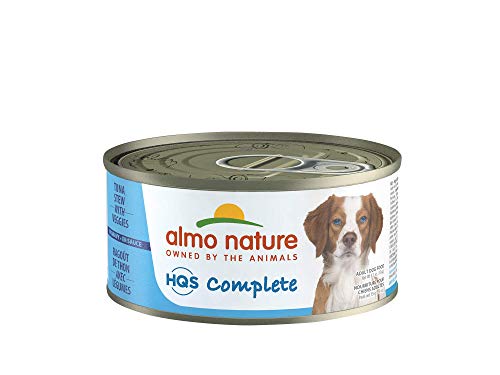 almo nature HQS Complete Tuna Stew with Green Bean & Potato in gravy, Grain Free, Additive Free, Adult Dog Canned Wet Food, Shredded 24 x 156g/5.5oz