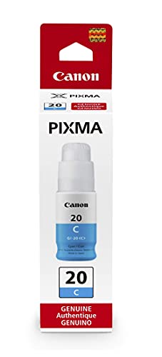 Canon GI-20 Cyan Ink Bottle, Compatible to PIXMA G6020 and G5020 MegaTank Printers