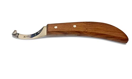 Equinox Farrier Hoof Knife Offset Shaft Left Razor Edge Ergonomic Banana Handle,Left Handed