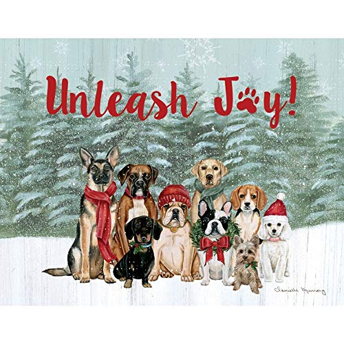 LANG “Unleash Joy” Boxed Christmas Cards, 18 Cards and 19 Envelopes with Cheerful Artwork by Susan Winget, Perfect for Celebrating the Holiday Season (1004843)