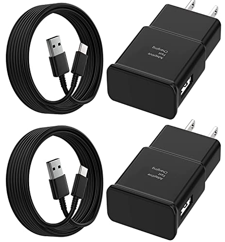 Type C Charger for Samsung Android with Cable Cord Compatible Samsung Galaxy S22/S22 Plus/ S21/S21 Ultra/S20/S20 Plus/S8/S9/S9 Plus/S10/S10e/Note 8/Note 9/Note 10/Note 20 2Pack