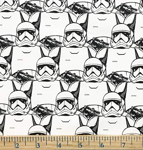 1 Yard – Star Wars Stormtroopers on White Cotton Fabric – Officially Licensed (Great for Quilting, Sewing, Craft Projects, Throw Pillows & More) 1 Yard X 44″ Wide