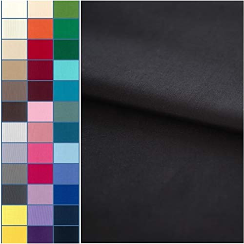 COTTONVILL 20COUNT Cotton Solid Quilting Fabric (3yard, 02-Black)