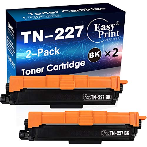 EASYPRINT (2x Black) Compatible 227 Toner Cartridge TN227 Replacement for TN-227 Used for Brother HL-L3210CW HL-L3270CDW HL-L3230CDW HL-L3290CDW HL-L3230CDN MFC-L3710CW MFC-L3770CDW MFC-L3750CDW