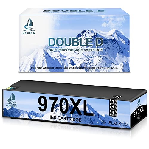 DOUBLE D 970XL Black Compatible Replacement for HP 970 970XL Ink Cartridge,Work with Officejet Pro X576dw X451dn X451dw X476dw X476dn X551dw Printers (1xBlack)