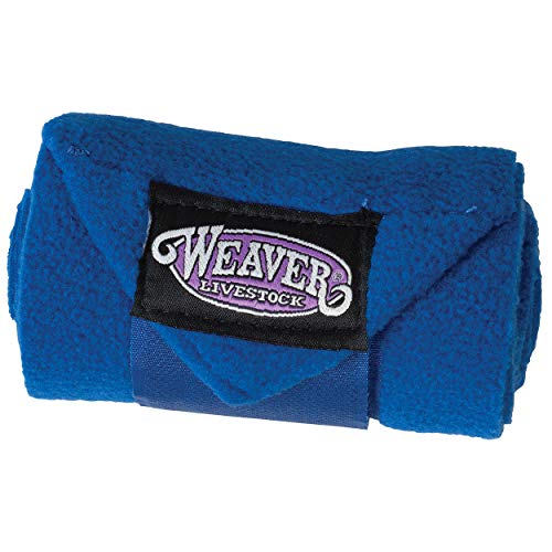 Weaver Leather Sheep & Goat Fleece Leg Wraps, Four-Pack, Blue, 4″ x 56″