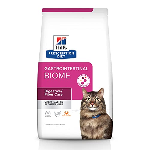 Hill’s Prescription Diet Gastrointestinal Biome Digestive/Fiber Care with Chicken Dry Cat Food, Veterinary Diet, 8.5 lb. Bag