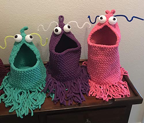 Yip Yip Aliens – monster – crochet hanging baskets handmade