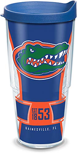 Tervis Made in USA Double Walled University of Wisconsin – Madison Badgers Spirit Insulated Tumbler Cup Keeps Drinks Cold & Hot, 16oz, Clear