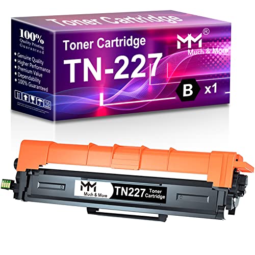 MM Much & More Compatible Toner Cartridge Replacement for Brother TN227 TN-227 TN-227BK to use for MFC-L3770CDW MFC-L3750CDW MFC-L3710CW HL-L3230CDW HL-L3290CDW HL-L3210CW (Black)