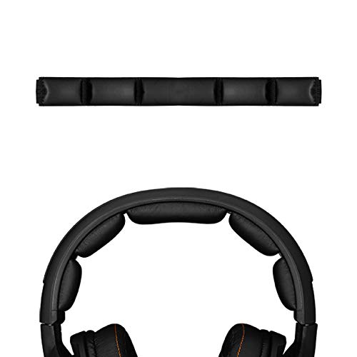 Geekria Protein Leather Headband Cover Compatible with SteelSeries Siberia 800 840 Headphones, Head Cushion Pad Protector, Replacement Repair Part, Sweat Cover, Easy DIY Installation (Black)