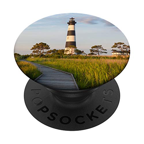 Bodie Island Lighthouse Outer Banks Phone Grip PopSockets PopGrip: Swappable Grip for Phones & Tablets