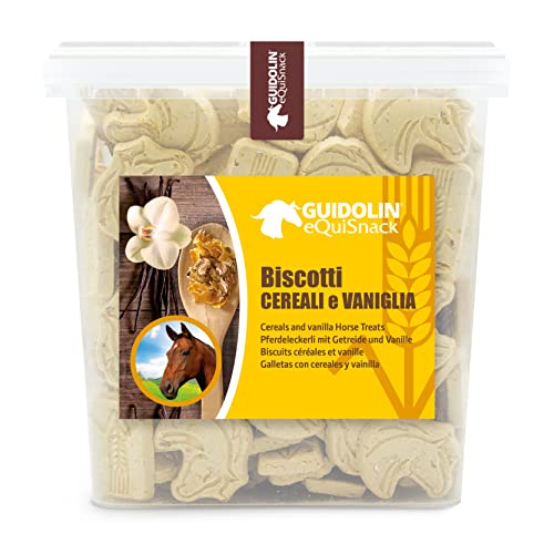 GUIDOLIN EQUISNACK Vanilla and Cereals Treats for All Classes of Horses, No Sugar Added, Handmade in Italy – 5,51 LB